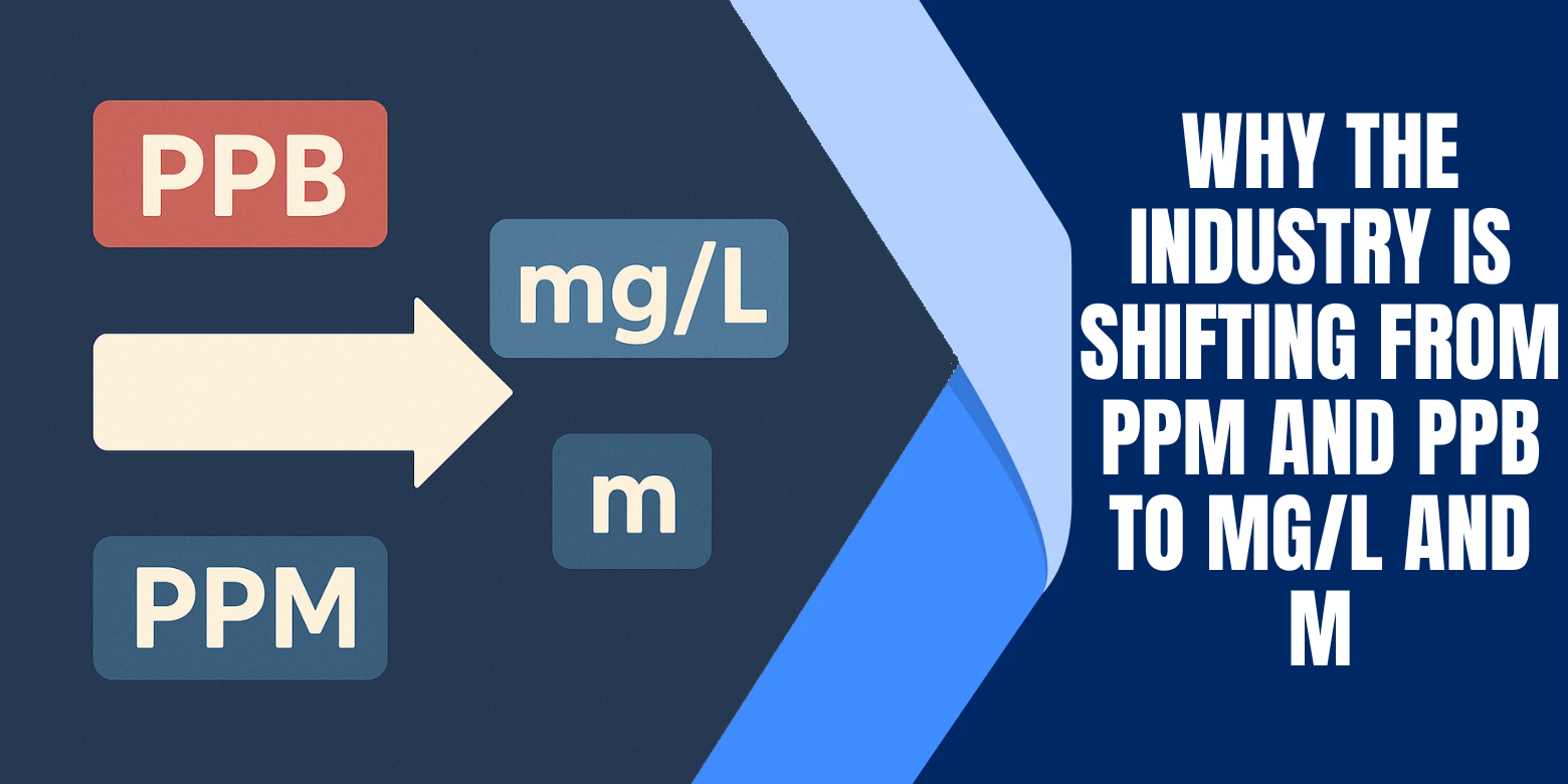 Why the Industry is Shifting from PPM and PPB to mg/L and m
